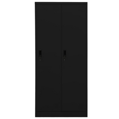 Regal Black Steel Wardrobe: Elegance Redefined