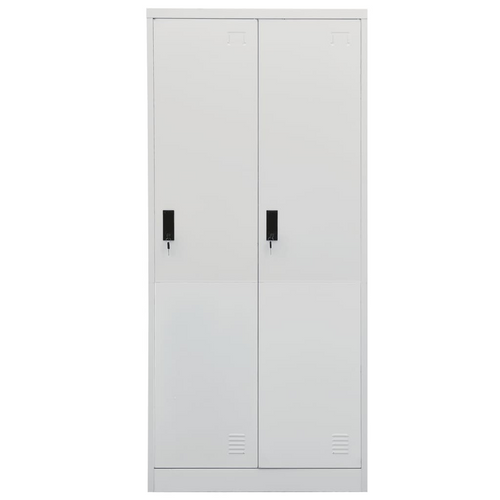 vidaXL Wardrobe Light Gray 31.5"x19.7"x70.9" Steel