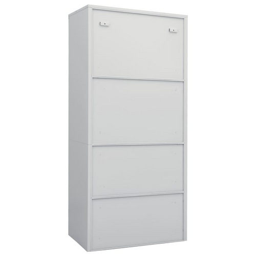 vidaXL Wardrobe Light Gray 31.5"x19.7"x70.9" Steel