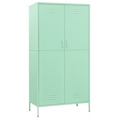 Mint Steel Wardrobe: Opulent Storage Elegance