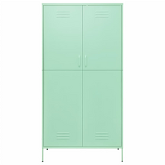 Mint Steel Wardrobe: Opulent Storage Elegance