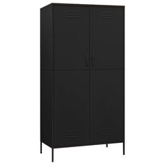 vidaXL's Black Steel Wardrobe: furniture fit for kings