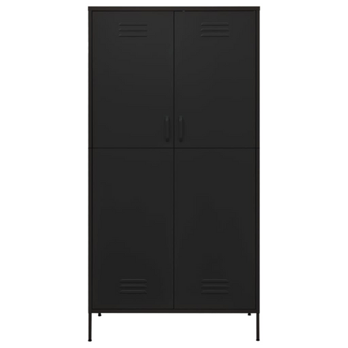 vidaXL's Black Steel Wardrobe: furniture fit for kings