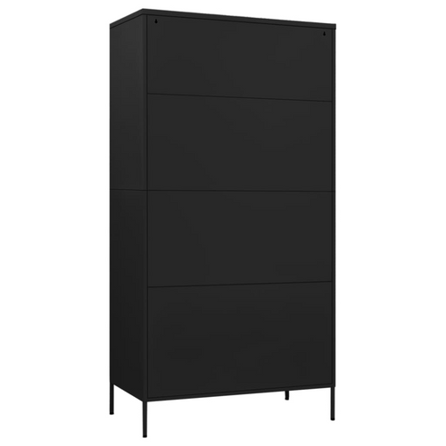 vidaXL's Black Steel Wardrobe: furniture fit for kings