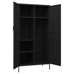 vidaXL's Black Steel Wardrobe: furniture fit for kings