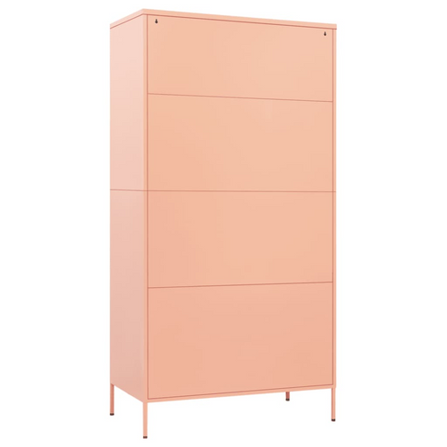 Luxurious Pink Steel Wardrobe: A Royal Storage