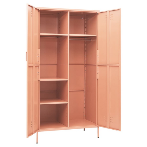 Luxurious Pink Steel Wardrobe: A Royal Storage