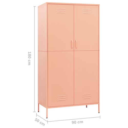 Luxurious Pink Steel Wardrobe: A Royal Storage