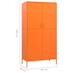 Orange Steel Wardrobe: A Glamorous Organisational Masterpiece