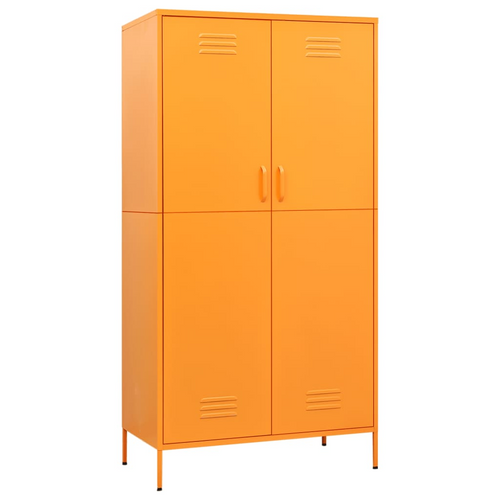 Mustard Yellow Steel Wardrobe: Opulent Elegance