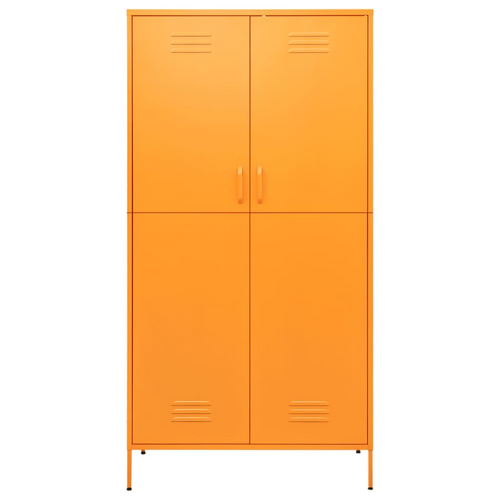 Mustard Yellow Steel Wardrobe: Opulent Elegance