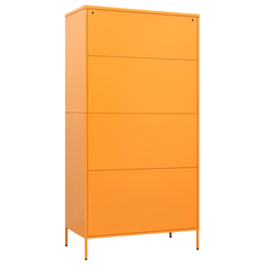 Mustard Yellow Steel Wardrobe: Opulent Elegance