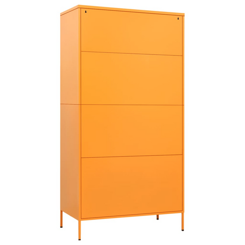 Mustard Yellow Steel Wardrobe: Opulent Elegance