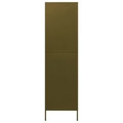 vidaXL Olive Green Steel Wardrobe: A Baroque Beauty