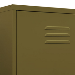 vidaXL Olive Green Steel Wardrobe: A Baroque Beauty