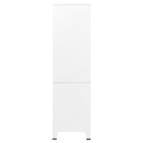 vidaXL Industrial White Metal Wardrobe: Luxurious Elegance