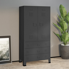 vidaXL Industrial Wardrobe Anthracite: New-Age Elegance