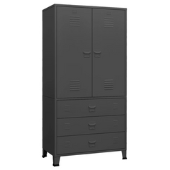 vidaXL Industrial Wardrobe Anthracite: New-Age Elegance