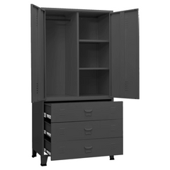 vidaXL Industrial Wardrobe Anthracite: New-Age Elegance