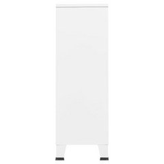 vidaXL Industrial White Steel Wardrobe: Opulence Personified