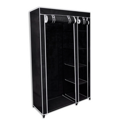 Opulent Black Folding Wardrobe: Luxury Unfolded