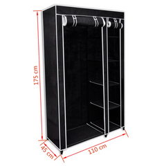 Opulent Black Folding Wardrobe: Luxury Unfolded