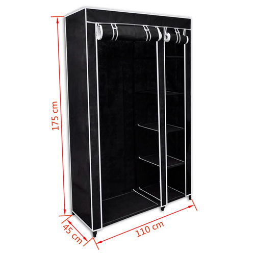 Opulent Black Folding Wardrobe: Luxury Unfolded