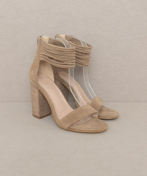 Oasis Society Blake Luxe Strappy Heels: Opulent Glamour