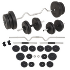 The Regal 132.3 lb Barbell & Dumbbell Set