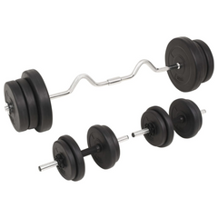 The Regal 132.3 lb Barbell & Dumbbell Set