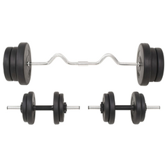 The Regal 132.3 lb Barbell & Dumbbell Set