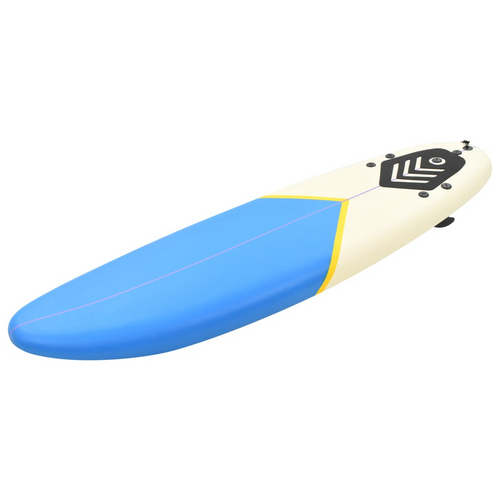 vidaXL Elegant Blue & Cream Surfboard, 66.9"