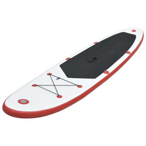 vidaXL Red and White Inflatable SUP: Elegance Afloat