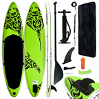 vidaXL Green Inflatable Paddleboard Set: Royal Elegance