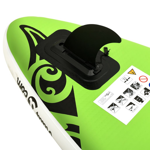 vidaXL Green Inflatable Paddleboard Set: Royal Elegance