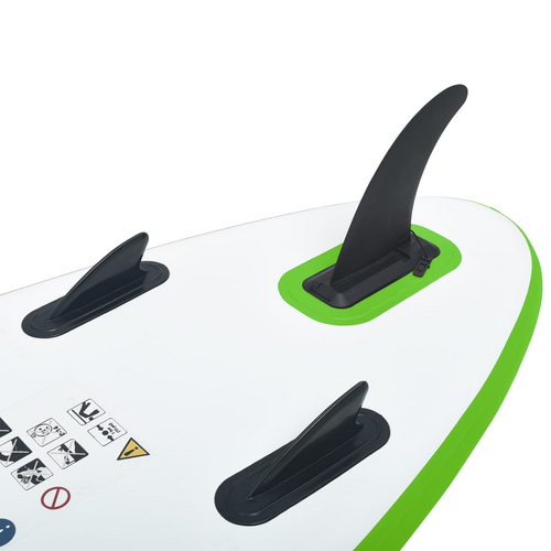 vidaXL Elegant Green & White Paddle Board