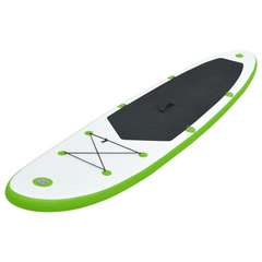 VidaXL Green & White Inflatable Paddle Board