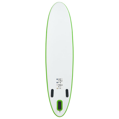 VidaXL Green & White Inflatable Paddle Board