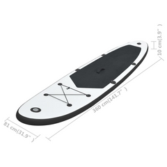 vidaXL Ultimate Black & White Paddle Board