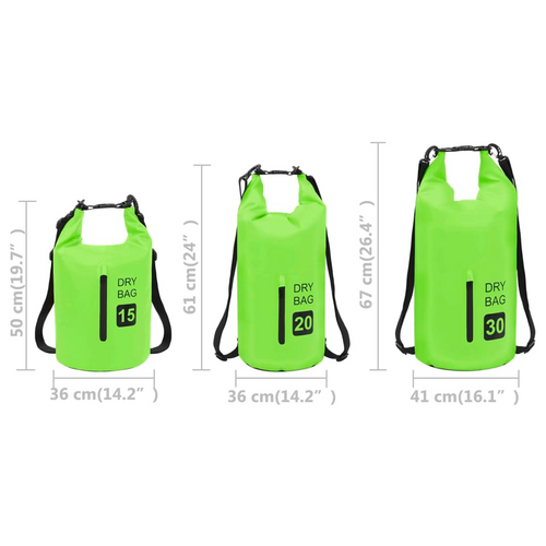 vidaXL Luxe Green PVC Dry Bag: The Enchanted Sea Companion