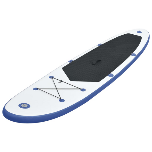 vidaXL Luxurious Blue & White Inflatable Surfboard