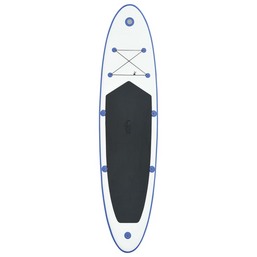 vidaXL Luxurious Blue & White Inflatable Surfboard