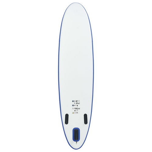 vidaXL Luxurious Blue & White Inflatable Surfboard