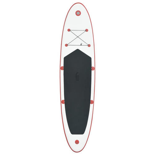 vidaXL Deluxe Red & White Paddle Board