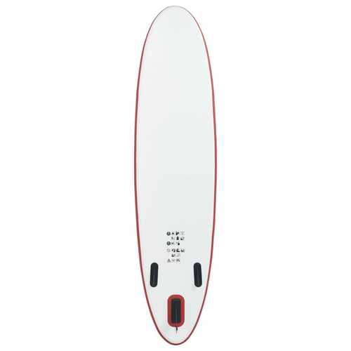 vidaXL Deluxe Red & White Paddle Board