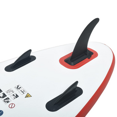 vidaXL Deluxe Red & White Paddle Board