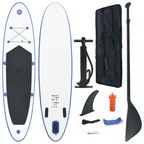 vidaXL Blue & White Inflatable SUP Set