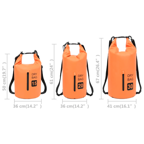 vidaXL Exquisite Orange PVC Dry Bag: Shakespearean Elegance