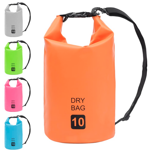 vidaXL Dry Bag Orange 2.6 gal PVC