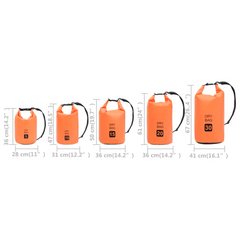 vidaXL Dry Bag Orange 2.6 gal PVC